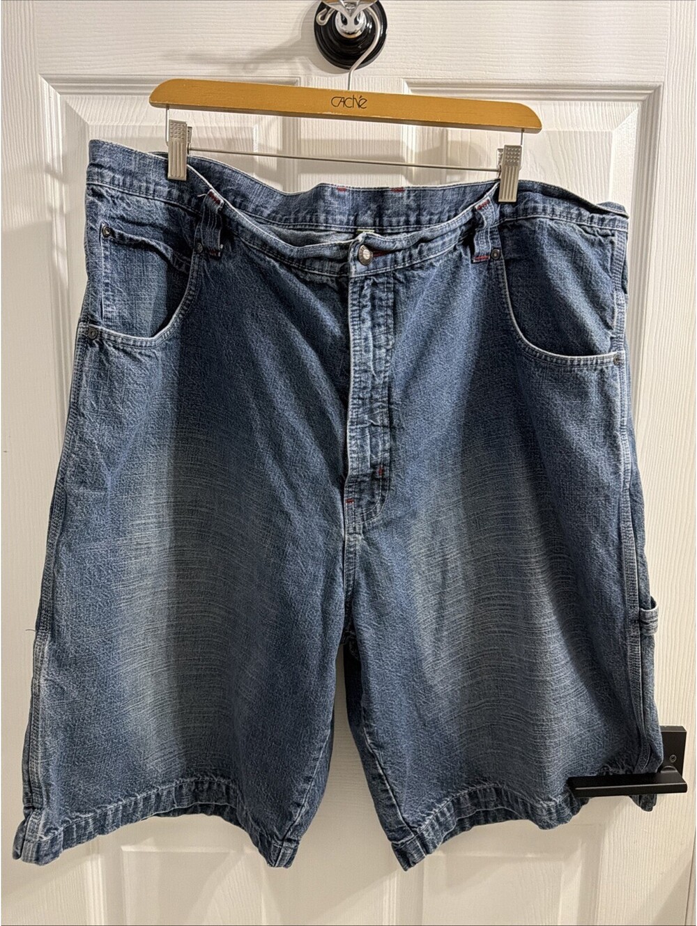 Vintage Y2K Paco Jean Company Carpenter Utility Denim Jean Shorts Sz 46 M HDTF